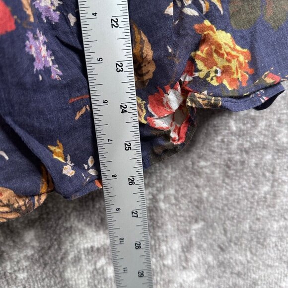 SEA New York Dress 6Y Girls Blue Navy Smocked Floral Fit & Flare Cut Out - Picture 5 of 8